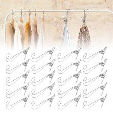 20 Stück Edelstahl-Long-Tail-Clips mit Haken