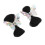 2 Stück Bowknot-Perückenclips, Standardgröße, Schwarz 1
