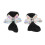 2 Stück Bowknot-Perückenclips, Standardgröße, Schwarz 7