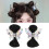 2 Stück Bowknot-Perückenclips, Standardgröße, Schwarz 16