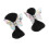 2 Stück Bowknot-Perückenclips, Standardgröße, Schwarz 14