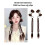 2 pezzi di chignon per capelli in seta ad alta temperatura castano chiaro 7