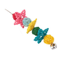 Papageien-Kauspielzeug Sicheres und Spaßiges Interaktives Vogelkäfig-Spielzeug mit Glöckchen für Kleine Papageien, Nymphensittiche, Conures