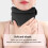 Collier cervical respirant ajustable doux noir 3
