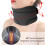 Collier cervical respirant ajustable doux noir 4