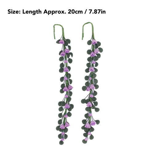 2 pezzi 1:12 Mini Casa delle Bambole Swing Vine Viola 20 cm 1