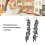 2 pezzi 1:12 Mini Casa delle Bambole Swing Vine Viola 20 cm 4