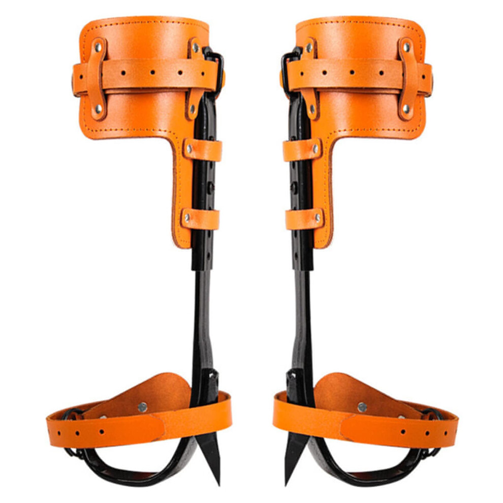Tree Climbing Spikes Adjustable Climbing Spores Tool With Cattle Hide Leggings Straps Non-Slip Pedal Portable Spores 6276012232973
