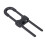 Set da 5 serrature per armadi a forma di U in ABS, nero 10