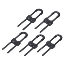 Set da 5 serrature per armadi a forma di U in ABS, nero