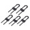 Set da 5 serrature per armadi a forma di U in ABS, nero 1