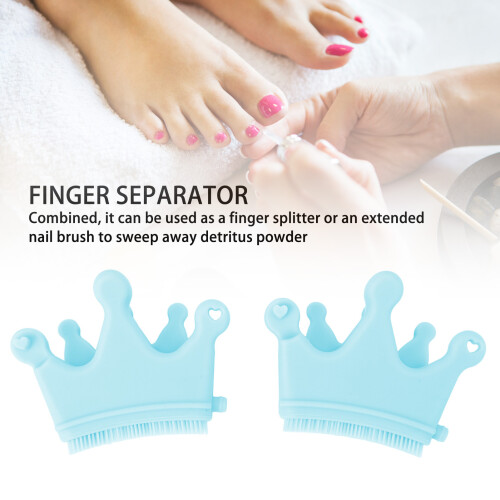 2 Stück Silikon-Nageltrenner Crown Brush – Grün 2