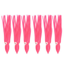10 pièces jupes souples pour calmar en PVC rose clair 18 cm / 7,1 po
