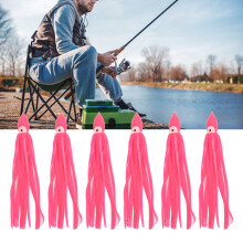 10 Stück PVC-weiche Squid-Skirts pinkfarbig 14 cm / 5,5 Zoll