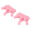 2 pezzi separatori per unghie in silicone, pennello con corona rosa 10