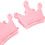2 pezzi separatori per unghie in silicone, pennello con corona rosa 9