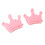 2 pezzi separatori per unghie in silicone, pennello con corona rosa 8