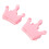 2 pezzi separatori per unghie in silicone, pennello con corona rosa 12