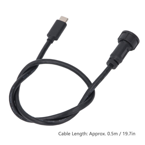 USB-C männlich zu männlich Kabel 0,5 m IP67/IP68 30 V 1,5 A 1