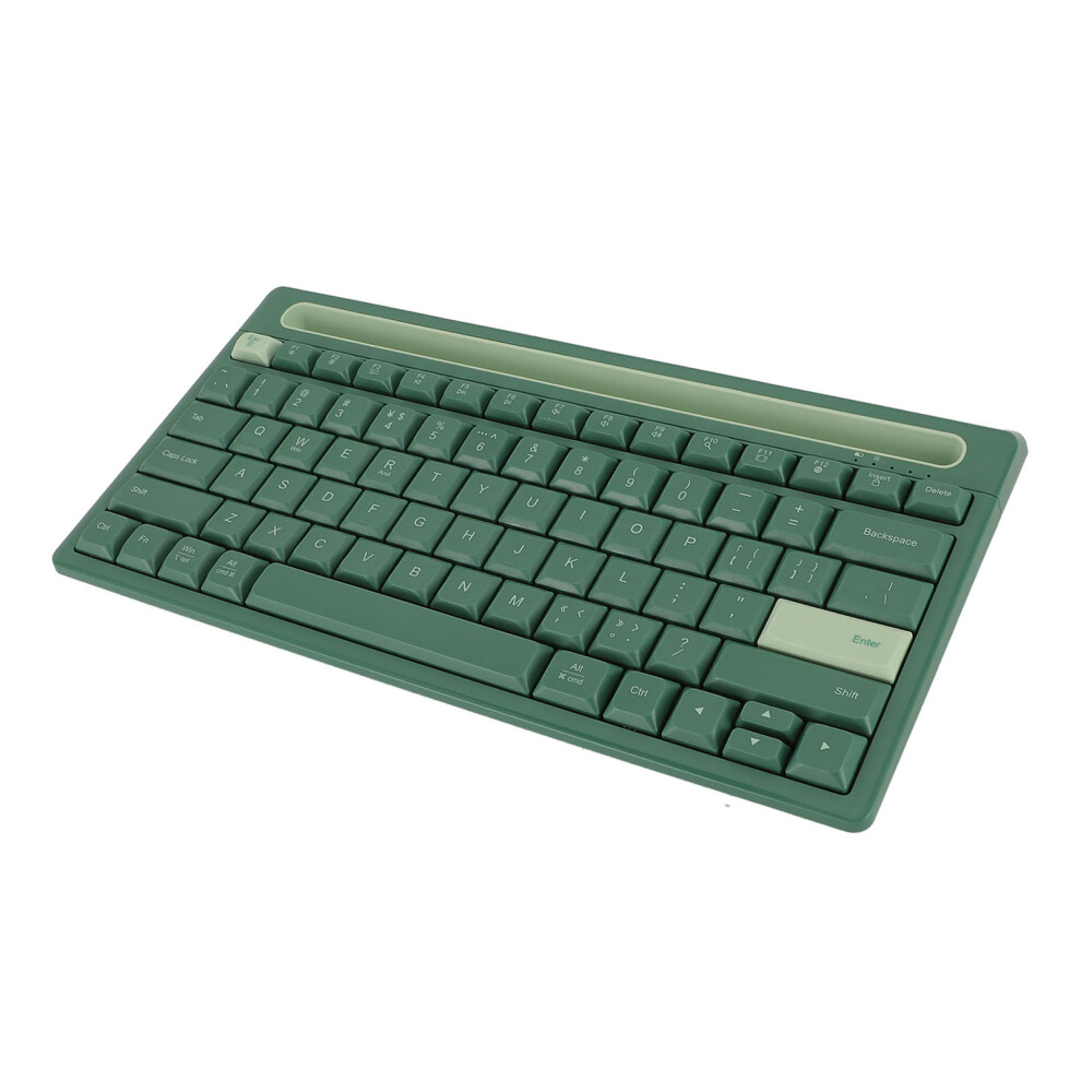 Wireless Bluetooth Keyboard 79 Keys Portable Stand for Tablet & Phone, Grass Green