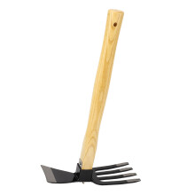 Zappa da giardino con manico in legno, pala in acciaio al carbonio
