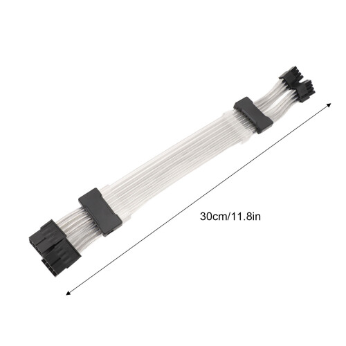 Câble d'extension d'alimentation GPU ARGB 2x8 broches 30 cm noir 1