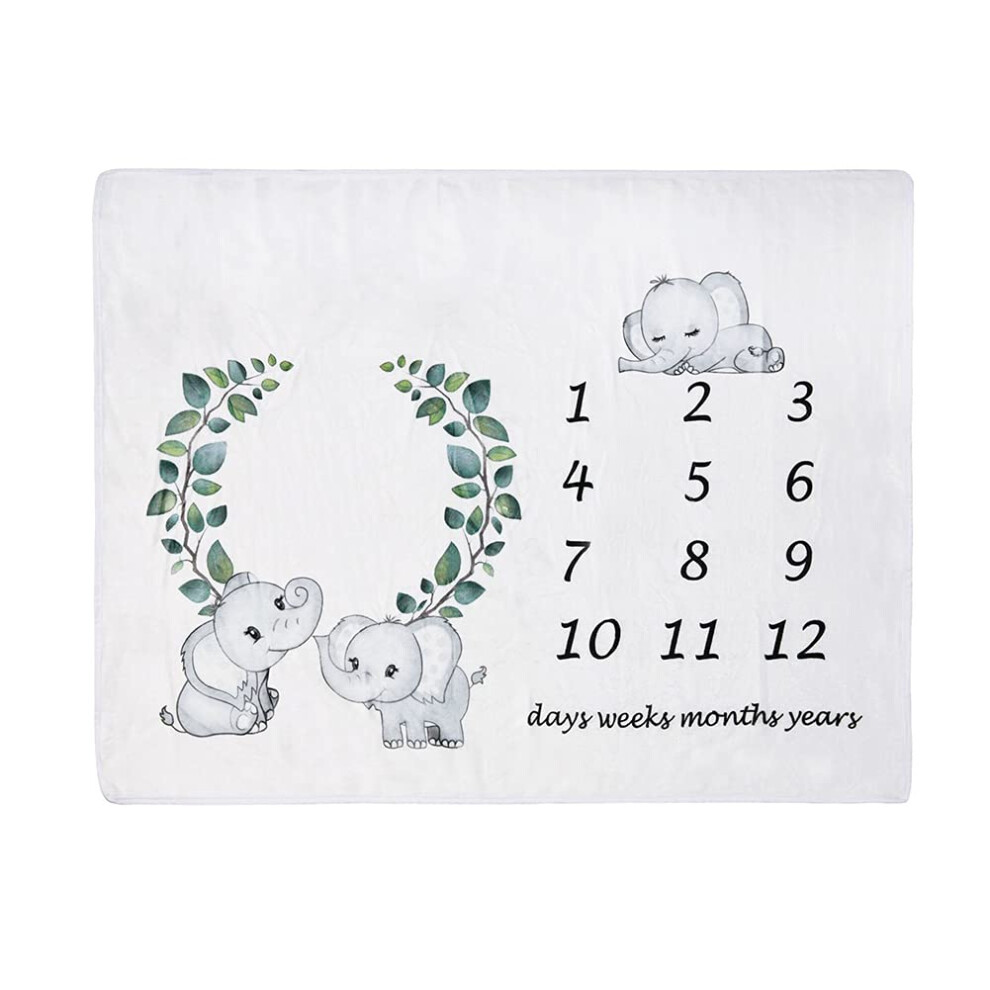 Baby Monthly Blanket Milestone Photo Background Blanket 100x75 Cm Flannel For Newborns Boys And Girls