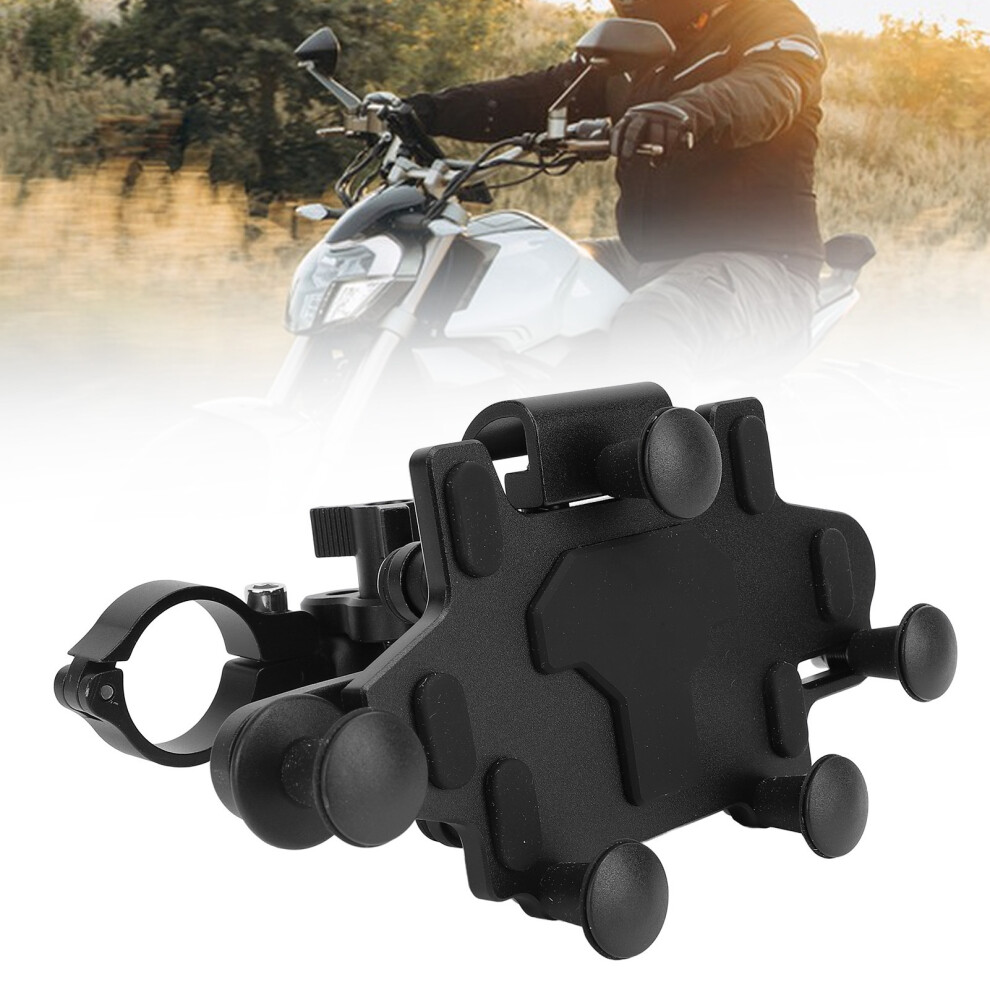 Adjustable Motorcycle Phone Mount Aluminum Alloy 5 Claw Shock Absorbing Black 4041333930974
