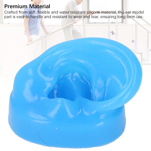 Modelo de oreja de silicona, oreja derecha con soporte de exhibición 2