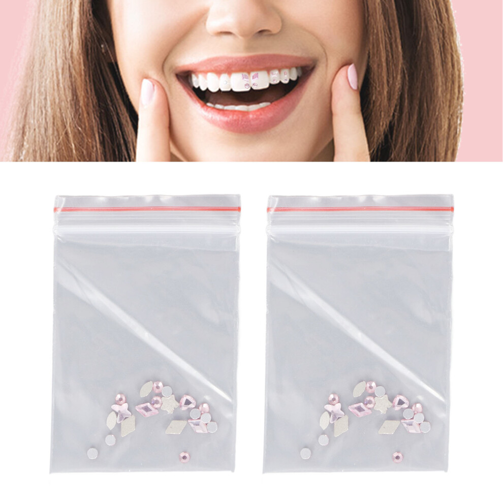 40PCS Crystal Tooth Gems Kit, Sparkling Teeth Jewelry for Party & Festival