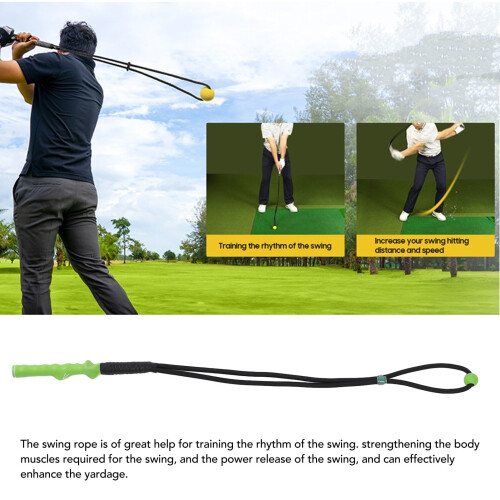 Grüner Swing-Trainer mit Ball, verstellbares Nylon 2