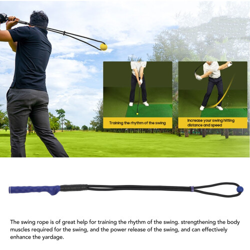 Nylon Rubber Swing Trainer with Ball, Adjustable, Blue 2