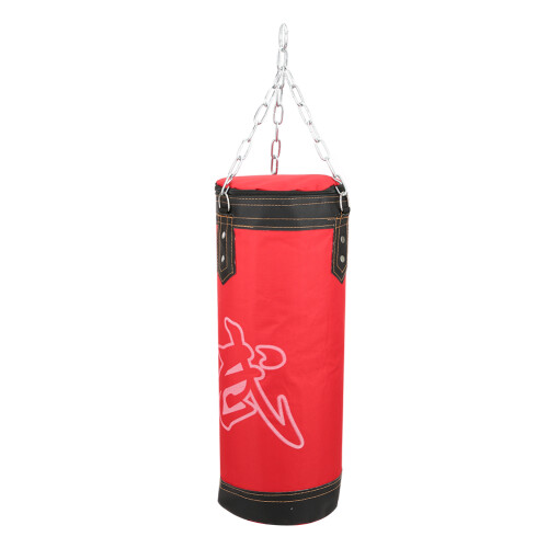 Red 3-Layer Sanda Boxing Sandbag with Heavy-Duty Chains Easy Fill 2