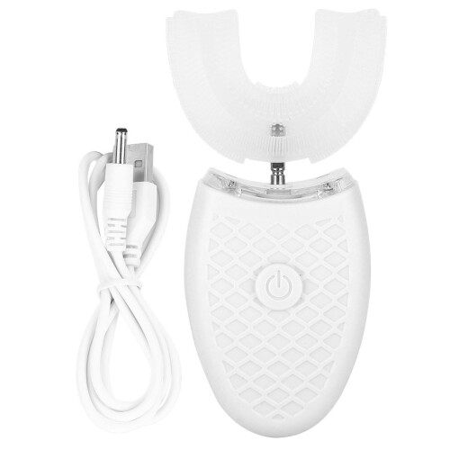 Electric U-Shaped Toothbrush - Blue Light Clean 1+ Week Battery White 1