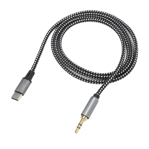 Cavo Type-C a 3,5 mm, 1 m, nero, jack AUX per viaggio