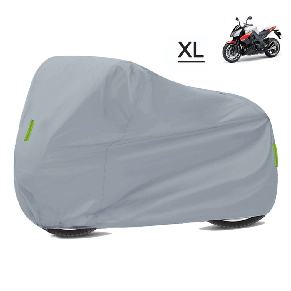 All-Season Waterproof Motorcycle Cover 210D Oxford 200x90x100cm Silver-image-OPC-PJCNCDT-NEW