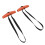 2er-Set Horn-Pull-Up-Griffe, Silikon/Nylon, orange 11