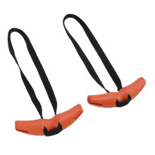 2er-Set Horn-Pull-Up-Griffe, Silikon/Nylon, orange