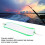 Flasher de pêche ABS 28 cm vert transparent 5
