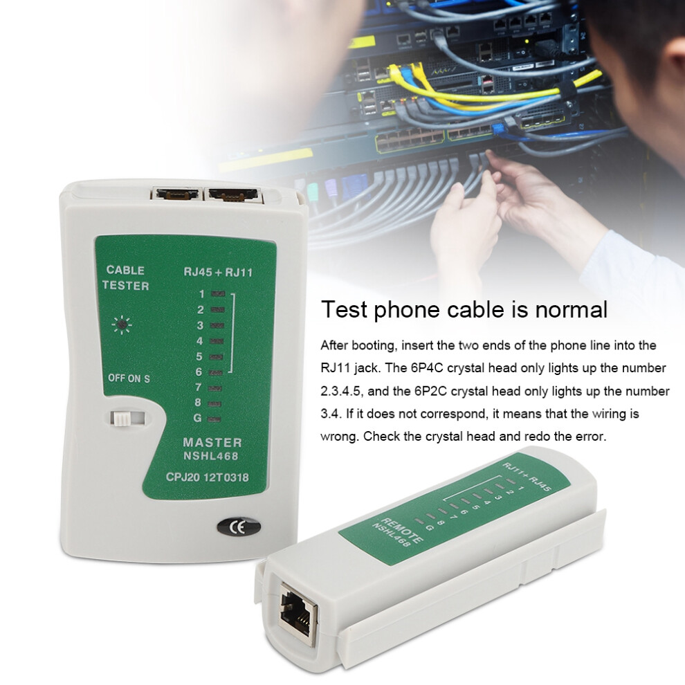Yg468 Rapid Testing Rj45 And Rj11 Cables Accurate Network Phone Wire Test Tool 7901333936109