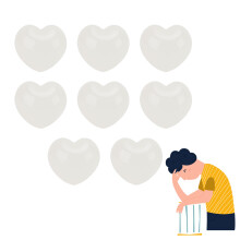 Bolas antiestrés de 8 piezas, con forma de corazón, TPR, para apretar y aliviar la ansiedad, para todas las edades