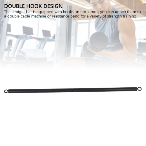 Compact Metal Pull Down Bar Attachment with Dual Hooks for Home Gym Use 2