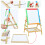 Art Kid Wooden Easel Double Sided Blackboard Magnetic Multi Surface Functional 6