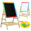 Art Kid Wooden Easel Double Sided Blackboard Magnetic Multi Surface Functional 2