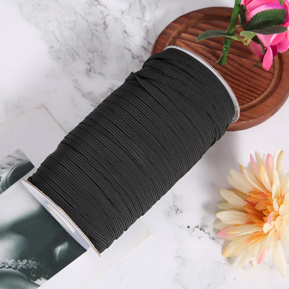 Durable 0.6cm x 90m Stretchy Elastic Cord for Crafts and Sewing - Black-image-OPC-PJCNDYP-NEW