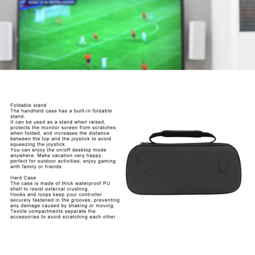 Custodia rigida da trasporto per Rog Ally X 2024 RC72LA con tasche, compatta e resistente, nera 2