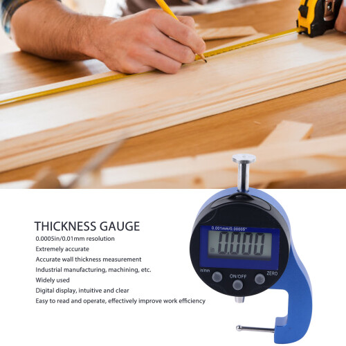 Accurate Micro Digital Thickness Gauge 0.0005in / 0.01mm for Pipe Wall 2