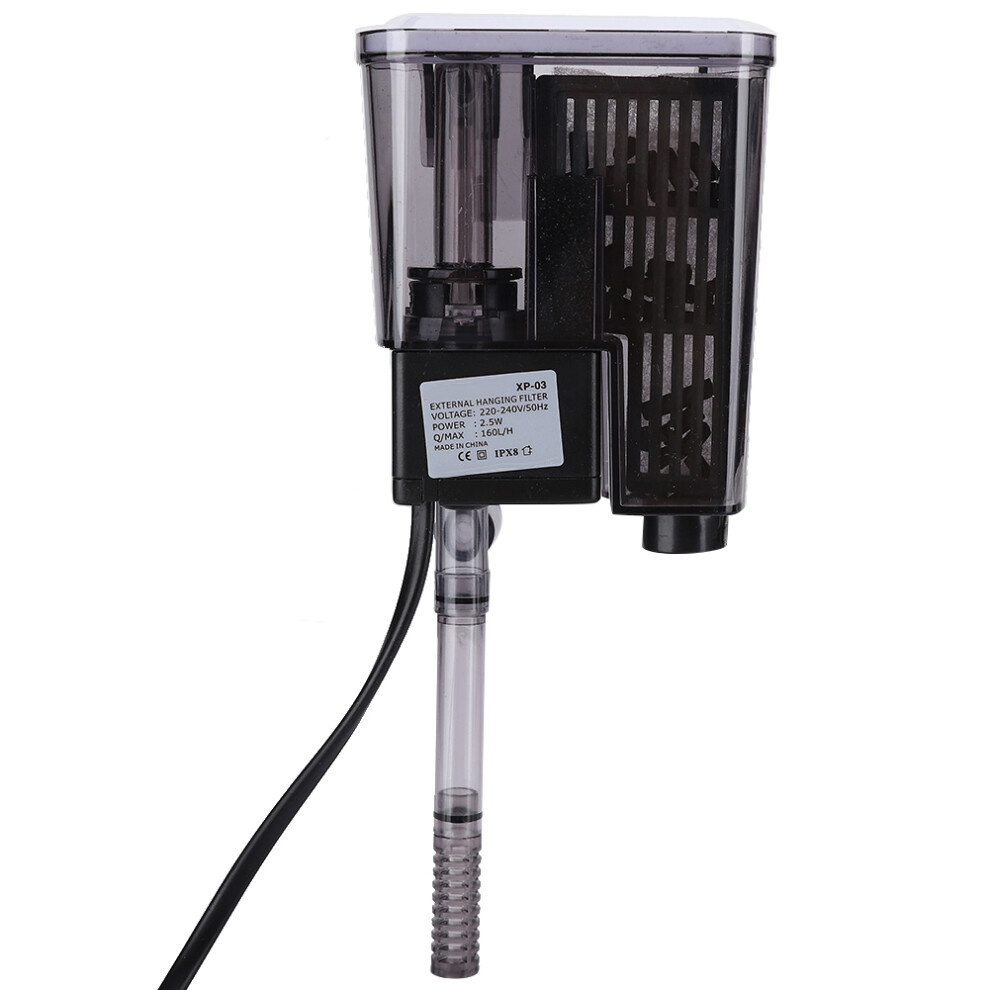 Aquarium Waterfall Filter Pump 2.5W 160L/H Plastic Fish Tank Circulation