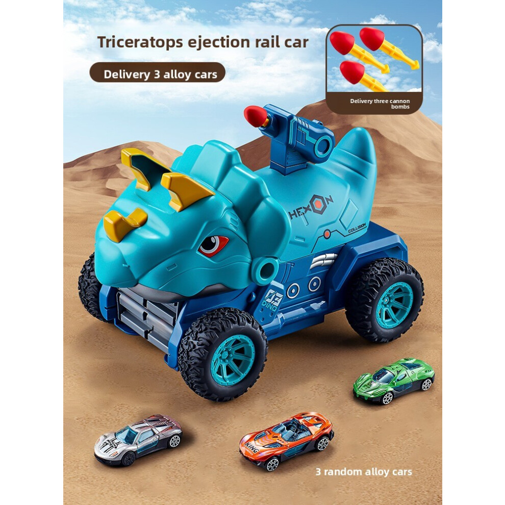 (Blue C) Race Dinosaur Track Car Set With Plastic Vehicles For Kids Motor And Skills Fun-image-OPC-PJCNFNK-NEW