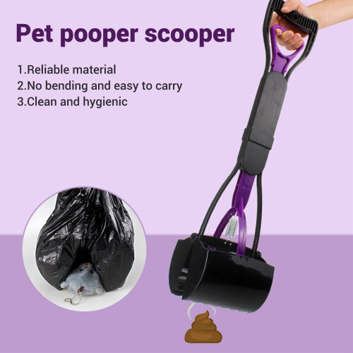 Recogedor de heces para perros de mango largo, ergonómico y ligero. 2
